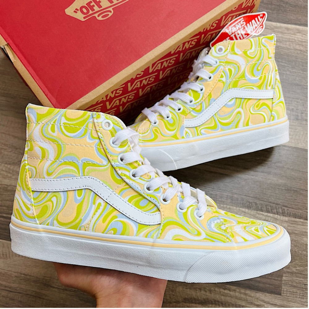 Vans Sk8-Hi Tapered Swirl Lime Cream